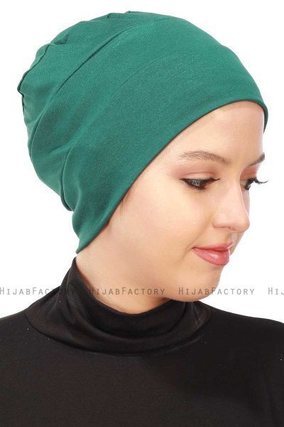 Stella - Donkergroen Katoen Turban
