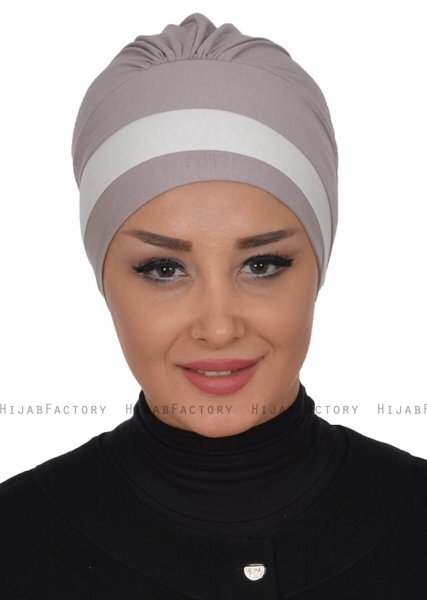 Elsa - Taupe & Creme Katoen Turban