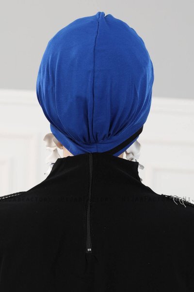 Elsa - Blauw & Zwart Katoen Turban