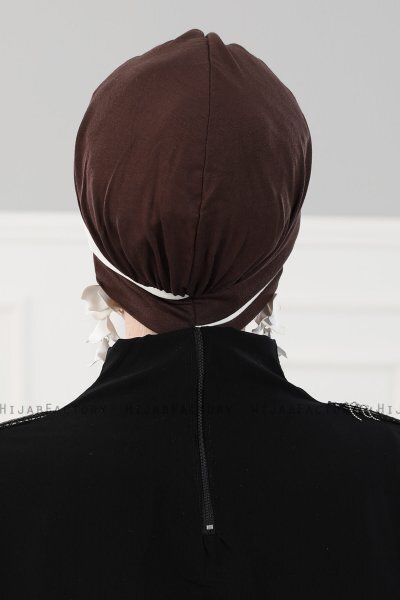Elsa - Bruin & Creme Katoen Turban