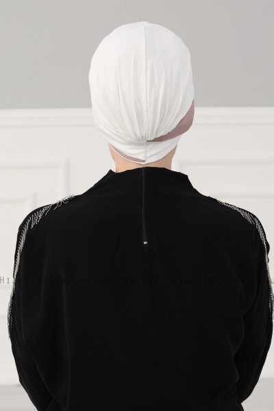 Elsa - Creme & Taupe Katoen Turban