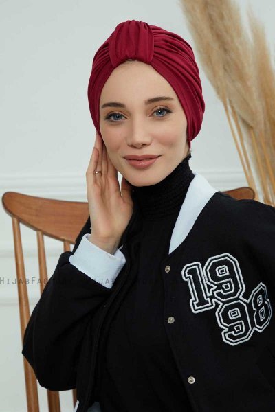 Laura - Bordeaux Katoen Turban