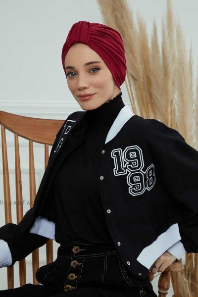 Laura - Bordeaux Katoen Turban