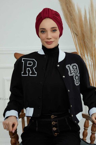 Laura - Bordeaux Katoen Turban