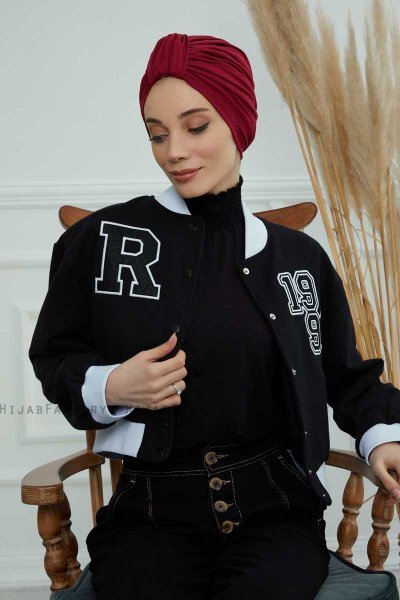 Laura - Bordeaux Katoen Turban