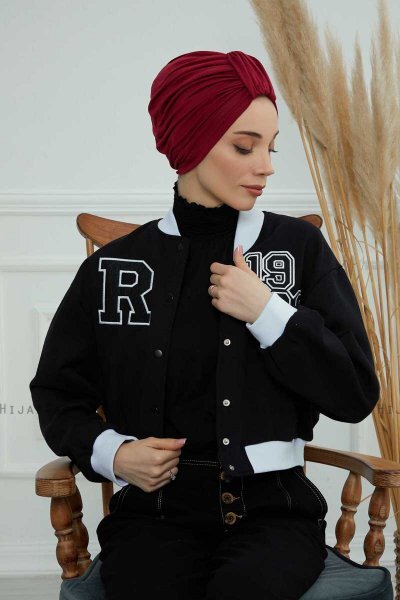 Laura - Bordeaux Katoen Turban