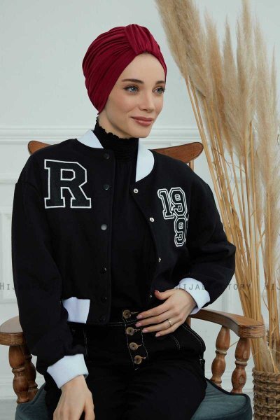 Laura - Bordeaux Katoen Turban
