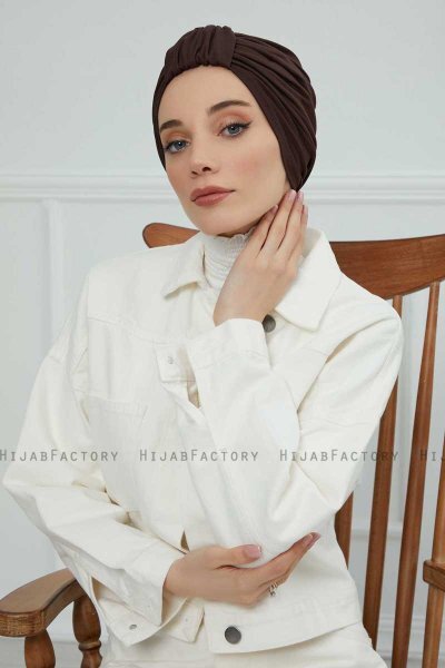 Laura - Bruin Katoen Turban