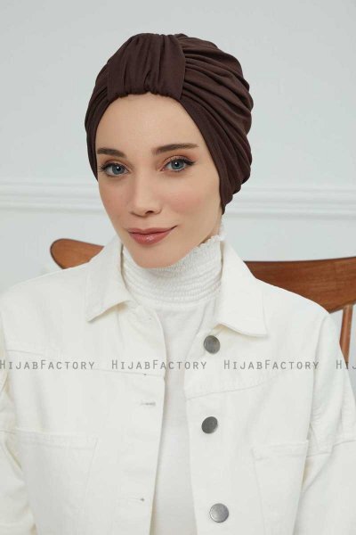 Laura - Bruin Katoen Turban