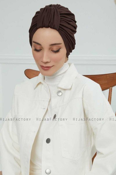 Laura - Bruin Katoen Turban
