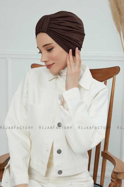 Laura - Bruin Katoen Turban