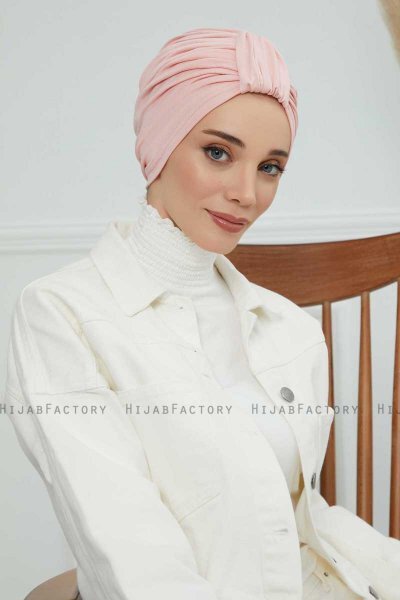 Laura - Oudroze Katoen Turban