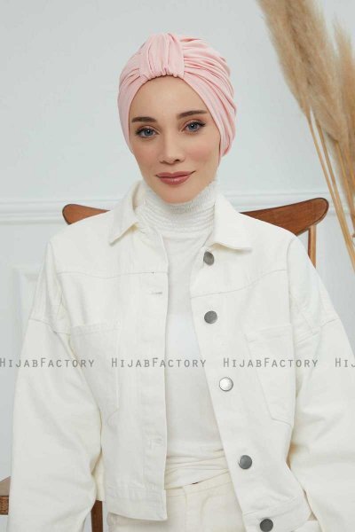 Laura - Oudroze Katoen Turban