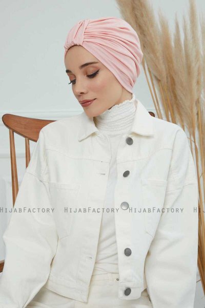 Laura - Oudroze Katoen Turban