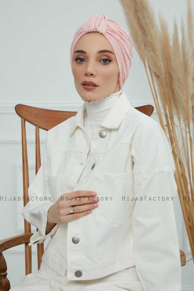 Laura - Oudroze Katoen Turban