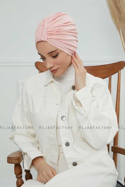Laura - Oudroze Katoen Turban