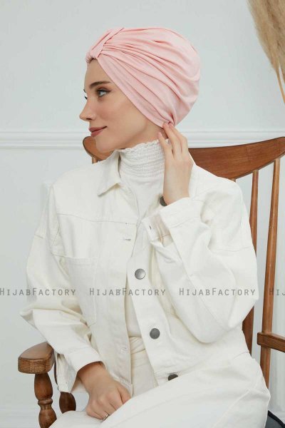 Laura - Oudroze Katoen Turban