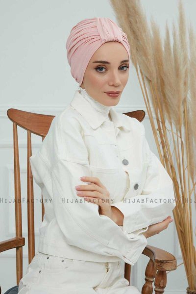 Laura - Oudroze Katoen Turban