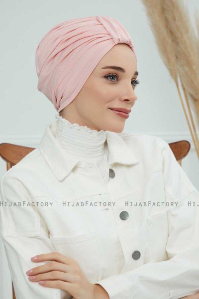 Laura - Oudroze Katoen Turban