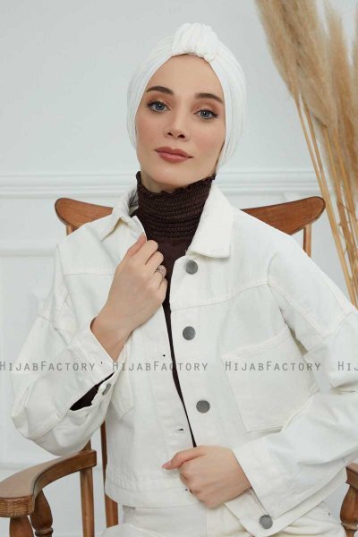 Laura - Creme Katoen Turban