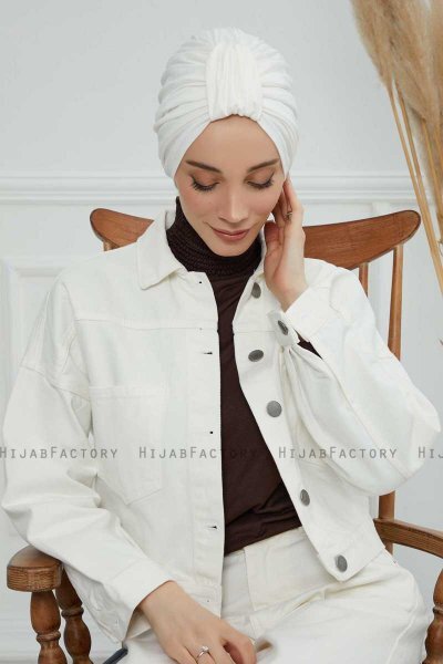 Laura - Creme Katoen Turban