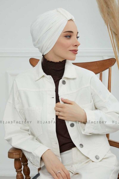 Laura - Creme Katoen Turban