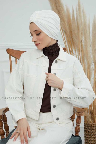 Laura - Creme Katoen Turban