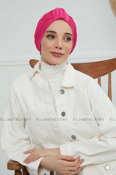 Laura - Fuchsia Katoen Turban