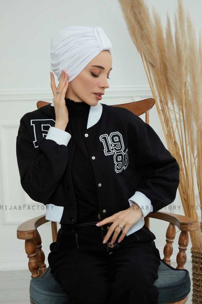 Laura - Wit Katoen Turban
