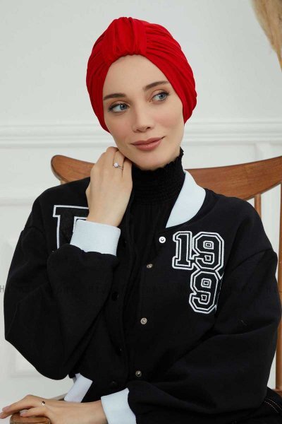 Laura - Rood Katoen Turban