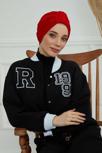 Laura - Rood Katoen Turban