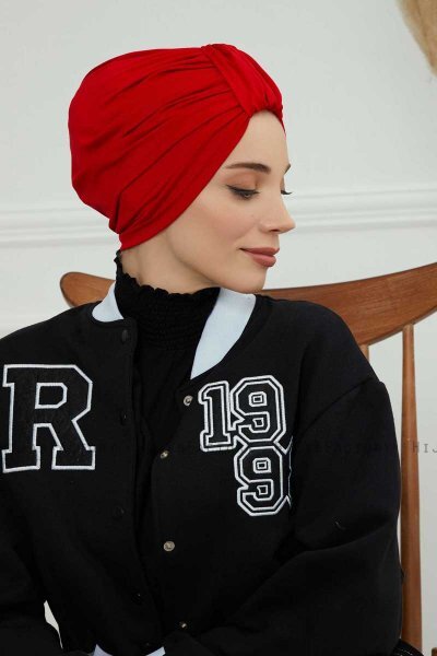 Laura - Rood Katoen Turban