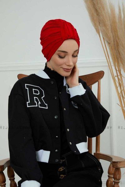 Laura - Rood Katoen Turban