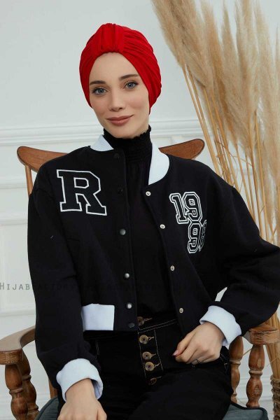 Laura - Rood Katoen Turban