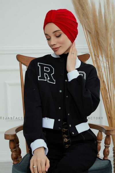 Laura - Rood Katoen Turban
