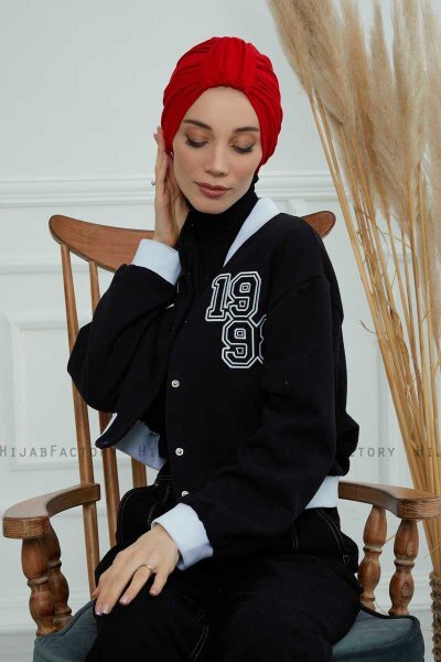 Laura - Rood Katoen Turban