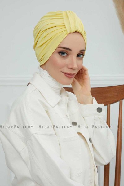 Laura - Geel Katoen Turban