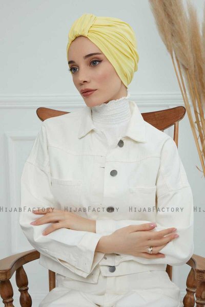 Laura - Geel Katoen Turban