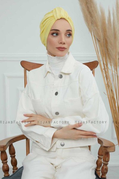 Laura - Geel Katoen Turban