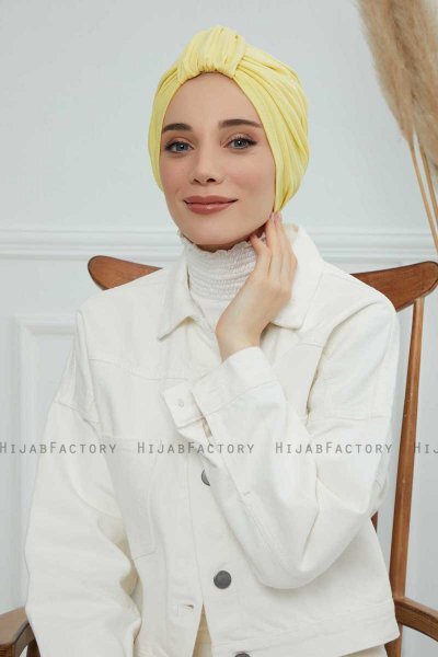 Laura - Geel Katoen Turban