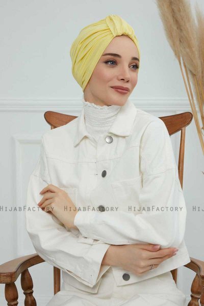 Laura - Geel Katoen Turban