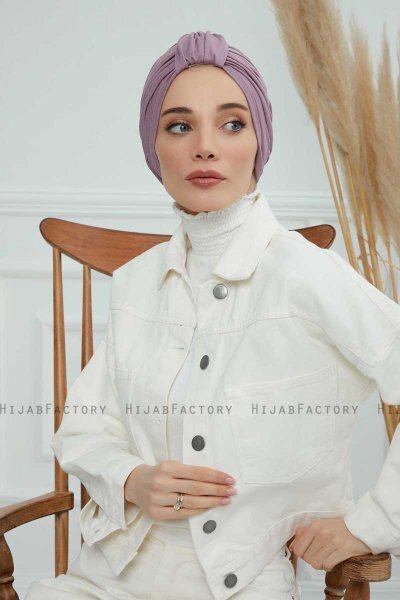Laura - Lilac Katoen Turban