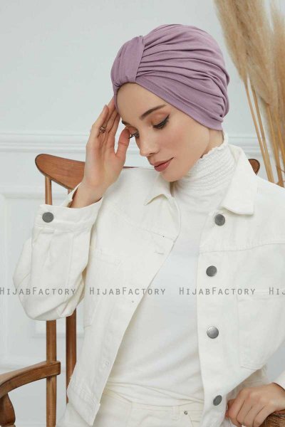 Laura - Lilac Katoen Turban