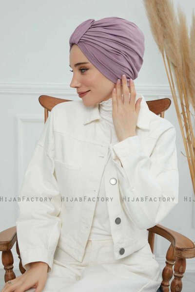 Laura - Lilac Katoen Turban