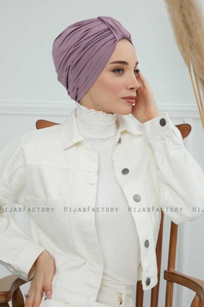 Laura - Lilac Katoen Turban