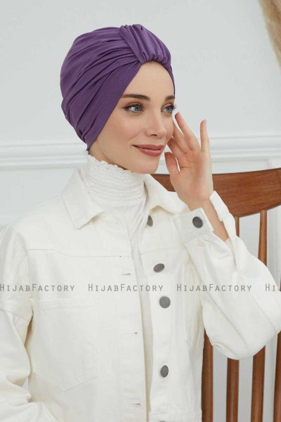 Laura - Violet Katoen Turban