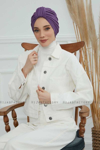 Laura - Violet Katoen Turban