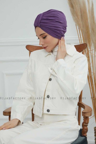 Laura - Violet Katoen Turban