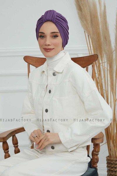 Laura - Violet Katoen Turban