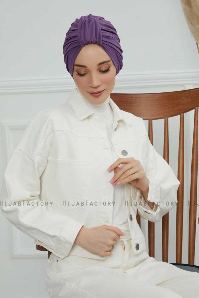 Laura - Violet Katoen Turban